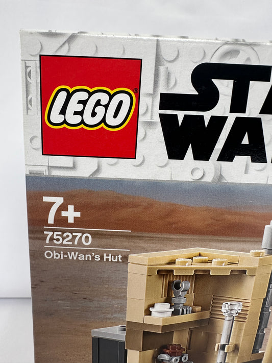 LEGO Star Wars Obi-Wan's Hut set packaging with toy model partially visible