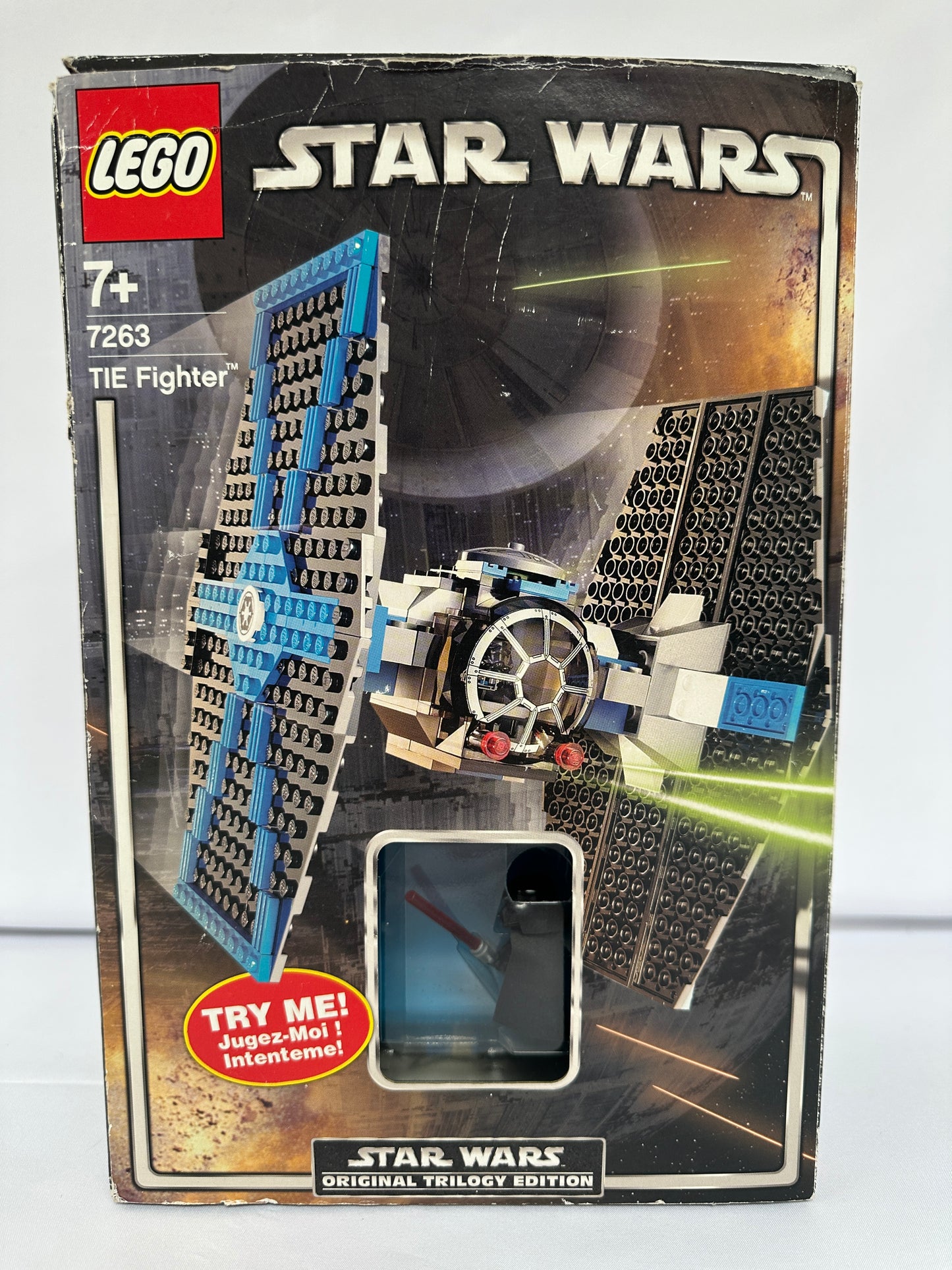 Legos Star Wars TIE Fighter set packaging on a white background
