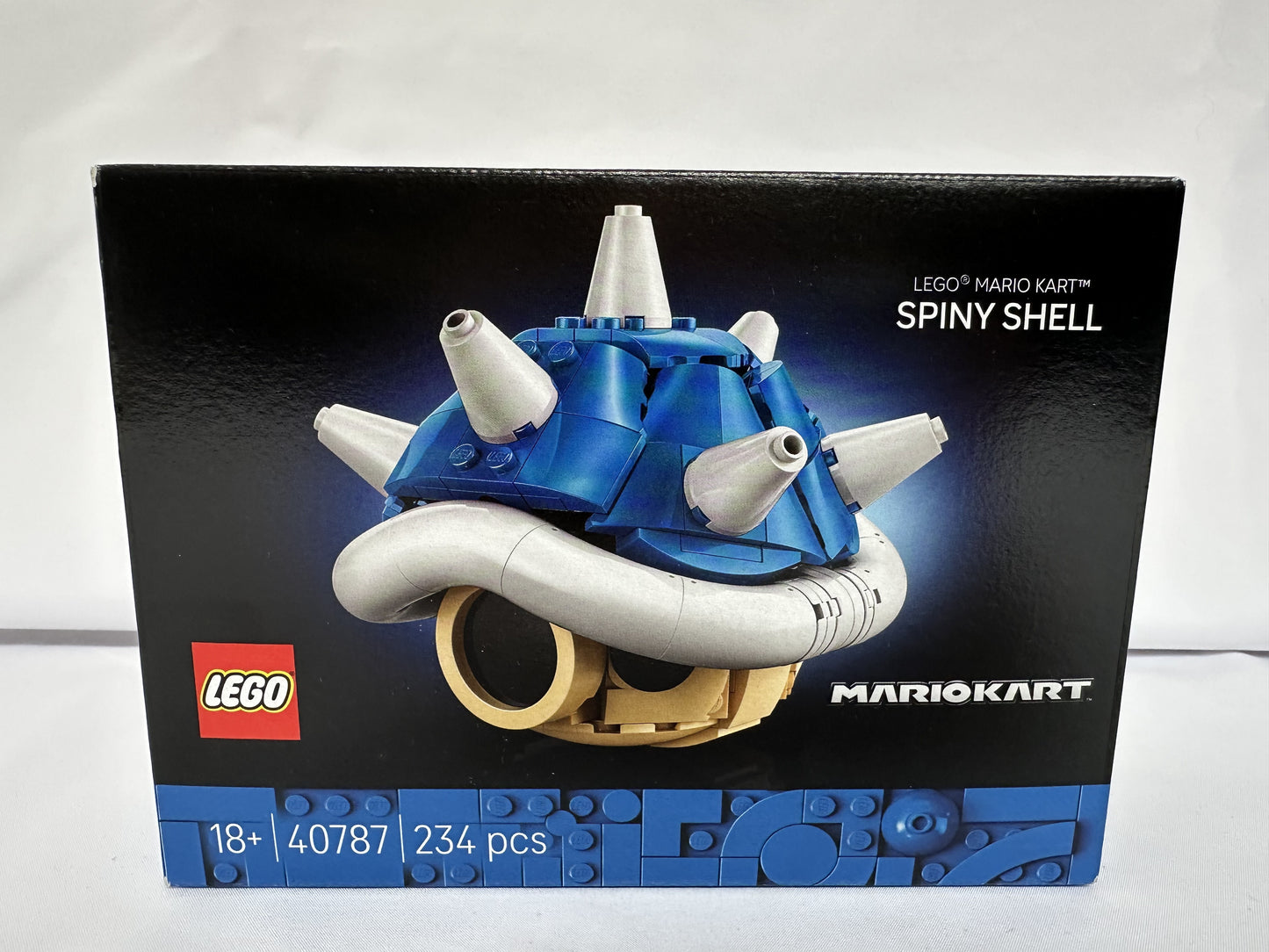 LEGO Mario Kart Spiny Shell set packaging on a white background