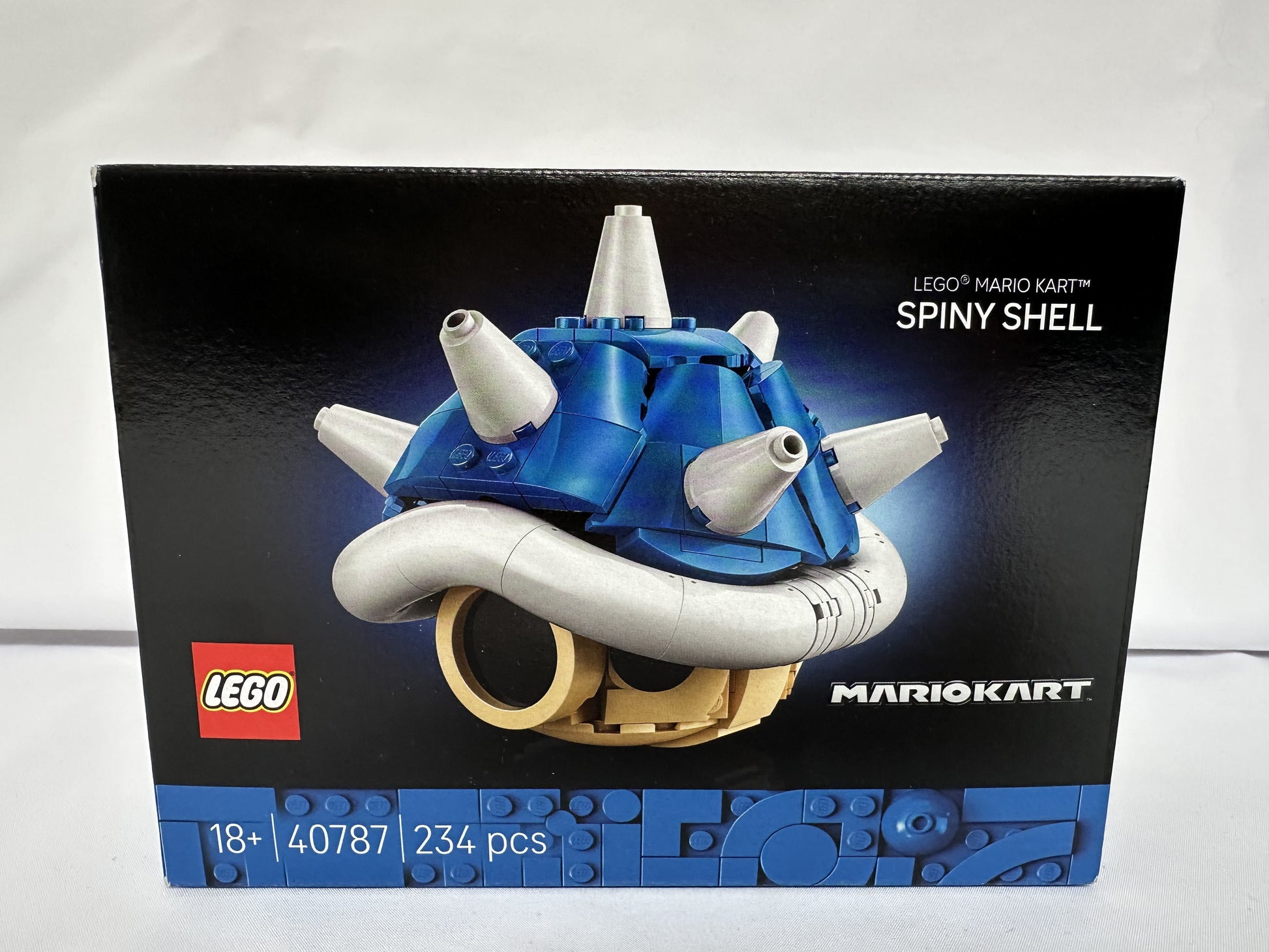 LEGO Mario Kart Spiny Shell set packaging on a white background