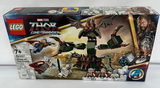 LEGO Thor Love and Thunder set packaging with character and creature illustration
