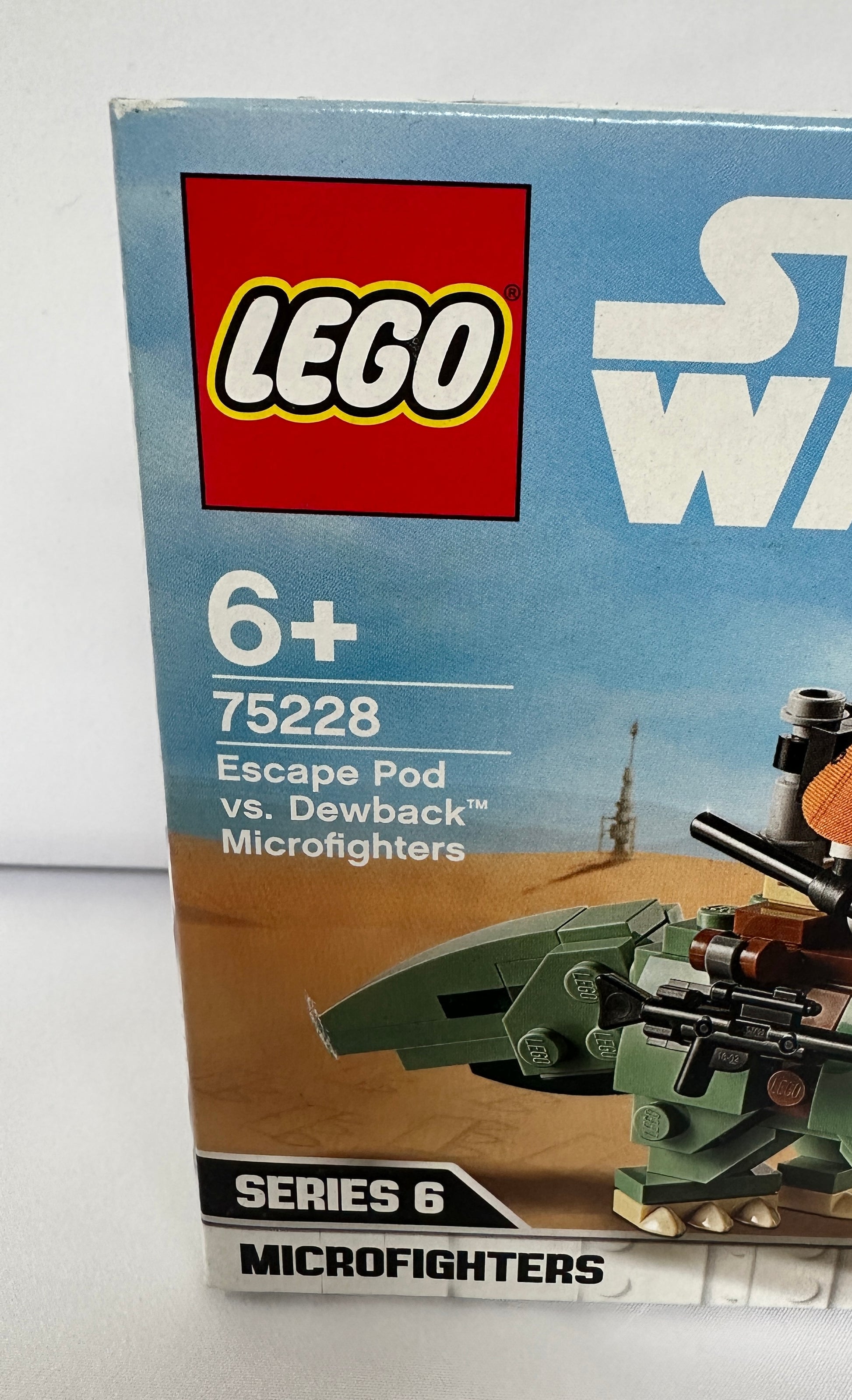 LEGO Star Wars Escape Pod vs. Dewback Microfighters set packaging on a white background