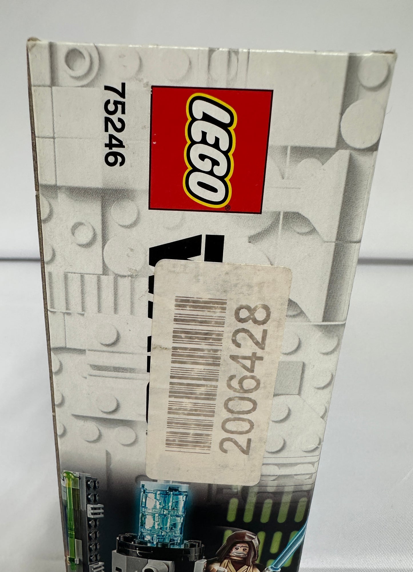 Lego packaging with a blue figure and visible branding