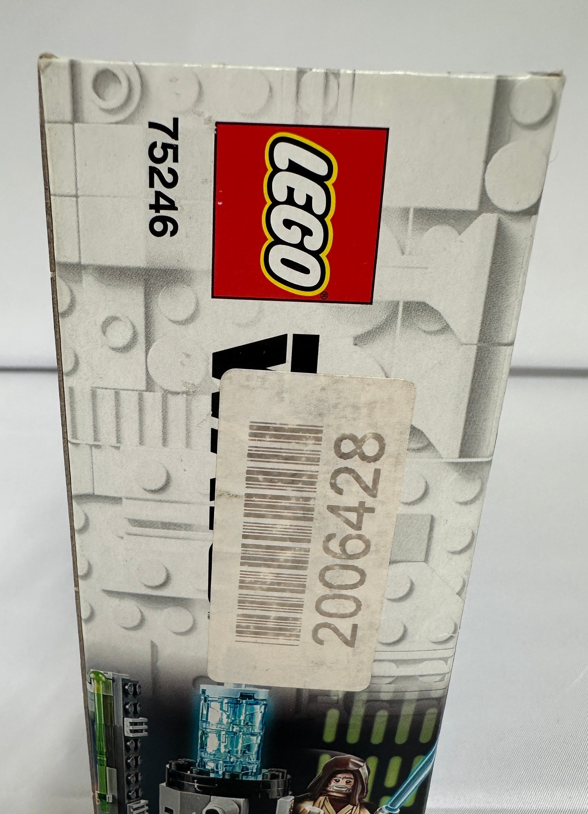 Lego packaging with a blue figure and visible branding