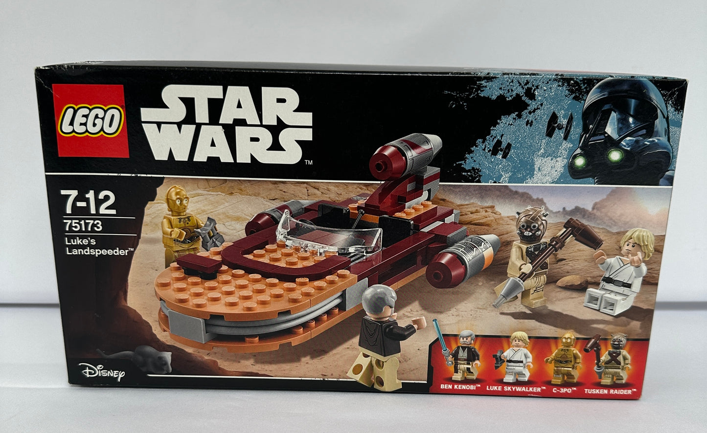 LEGO Star Wars Luke's Landspeeder set packaging on a white background