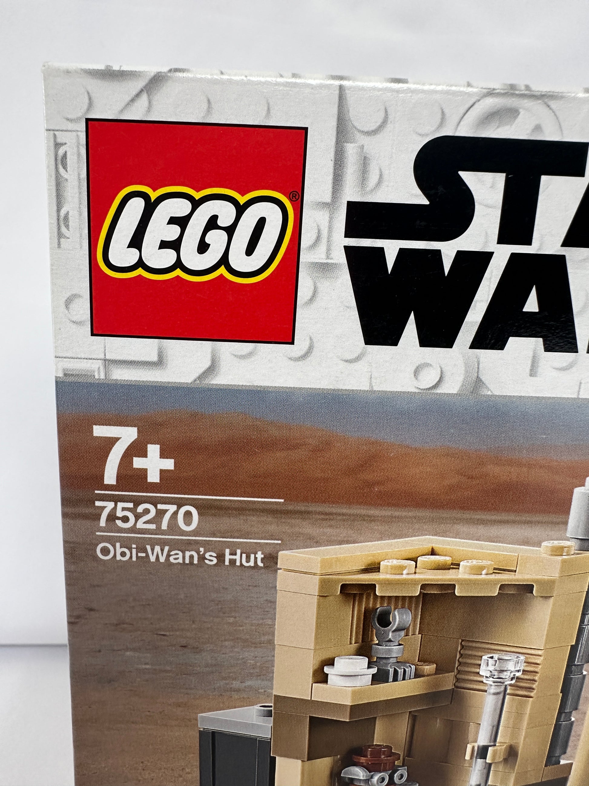 LEGO Star Wars Obi-Wan's Hut set packaging with toy model partially visible