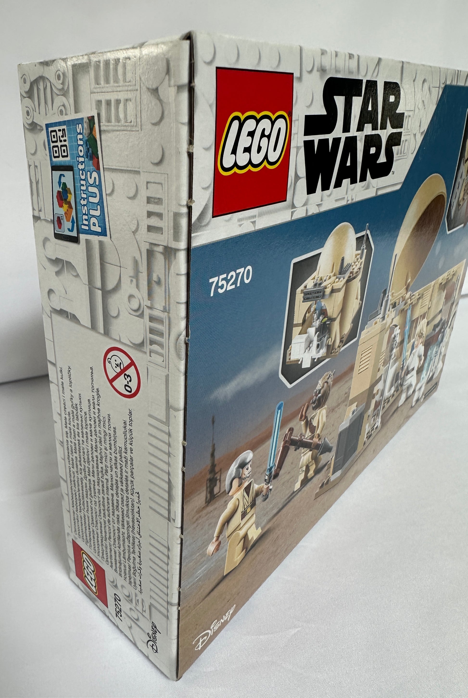 LEGO Star Wars packaging with character images and branding on a white background