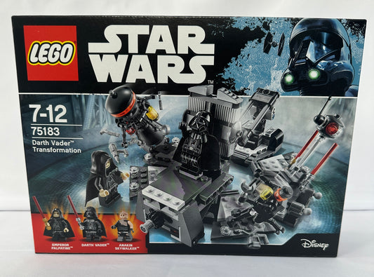 LEGO Star Wars Darth Vader transformation set packaging on a white background