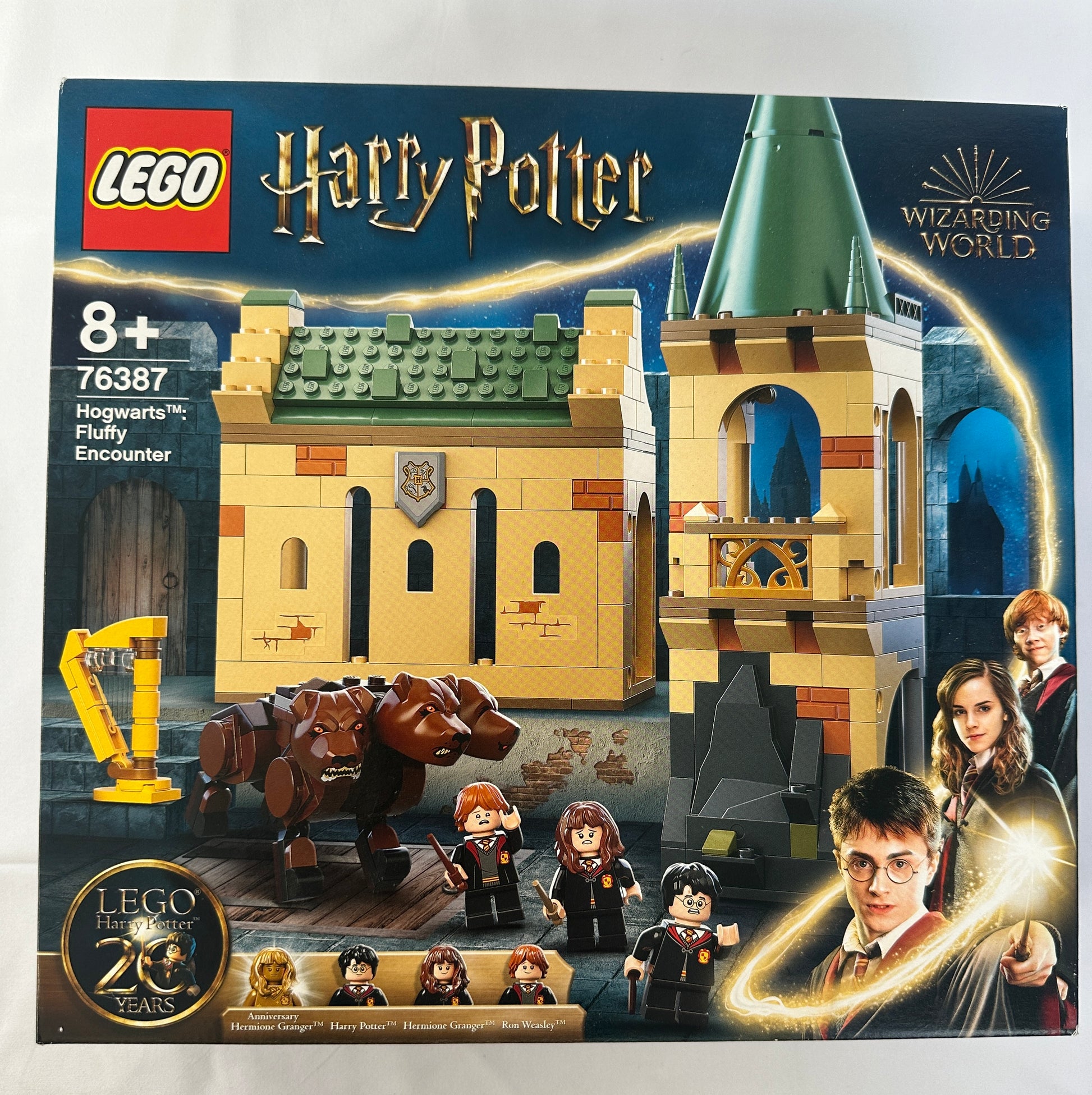 LEGO Harry Potter Hogwarts Fluffy Encounter set packaging on a white background