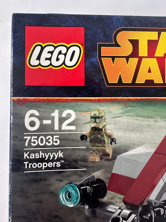 LEGO Star Wars Kashyyyk Troopers set packaging with branding and product details.
