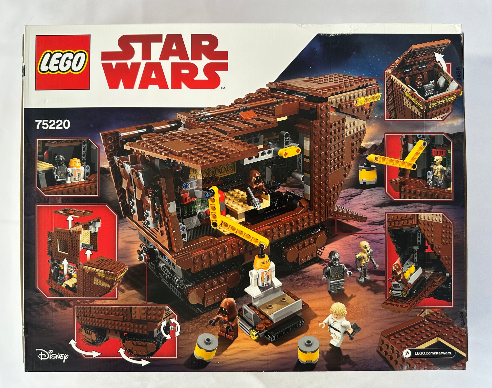 LEGO Star Wars set packaging with model and character illustrations